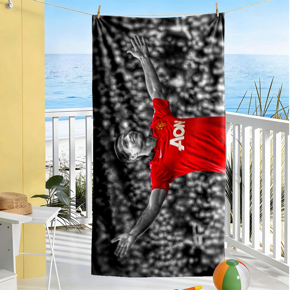 Alexis Sanchez Celebrates Beach Towel Super Soft Microfiber Quickdry Fabric Comfortable Lightweight