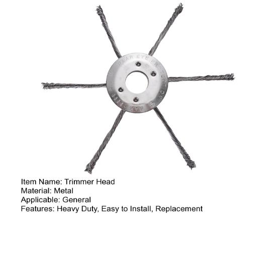 Cap de tuns iarba cu sârmă de oțel Cap universal pentru mașină de tuns iarba Lamă de tuns cu sârmă Cap de atașament pentru tuns buruienile Accesorii pentru tuns buruienile