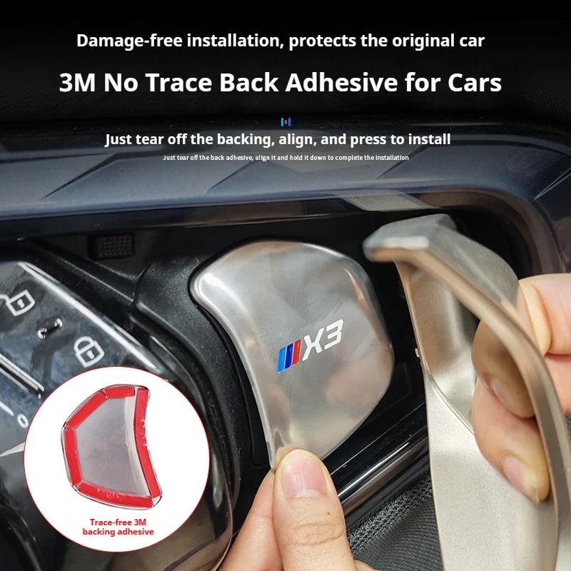 Schwarz/silber Auto Türgriff Handgelenk Dekor Abdeckung Für BMW X3 G45 2025 Edelstahl Schutzaufkleber Styling Zubehör