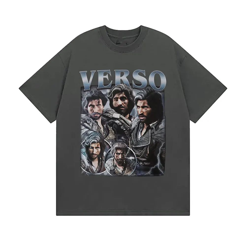 Y2k Vintage Gothic Fashion Short Sleeve Verso Game Clair Obscur Expedition 33 Graphic T Shirts Print Cotton Tshirt Unisex