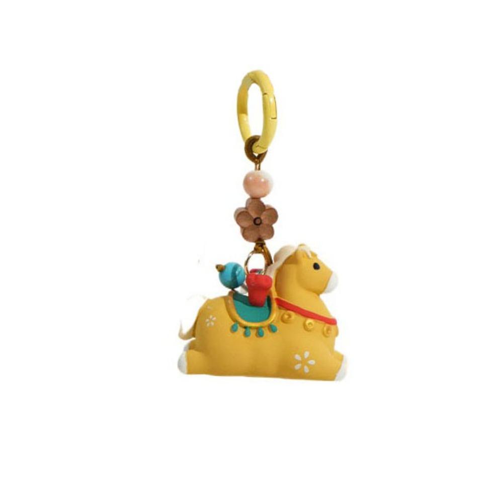 

Cute Horse Year Keychain Chinese Style New Year Keyring Cartoon Horse Bag Pendant Festive Decor Style 4