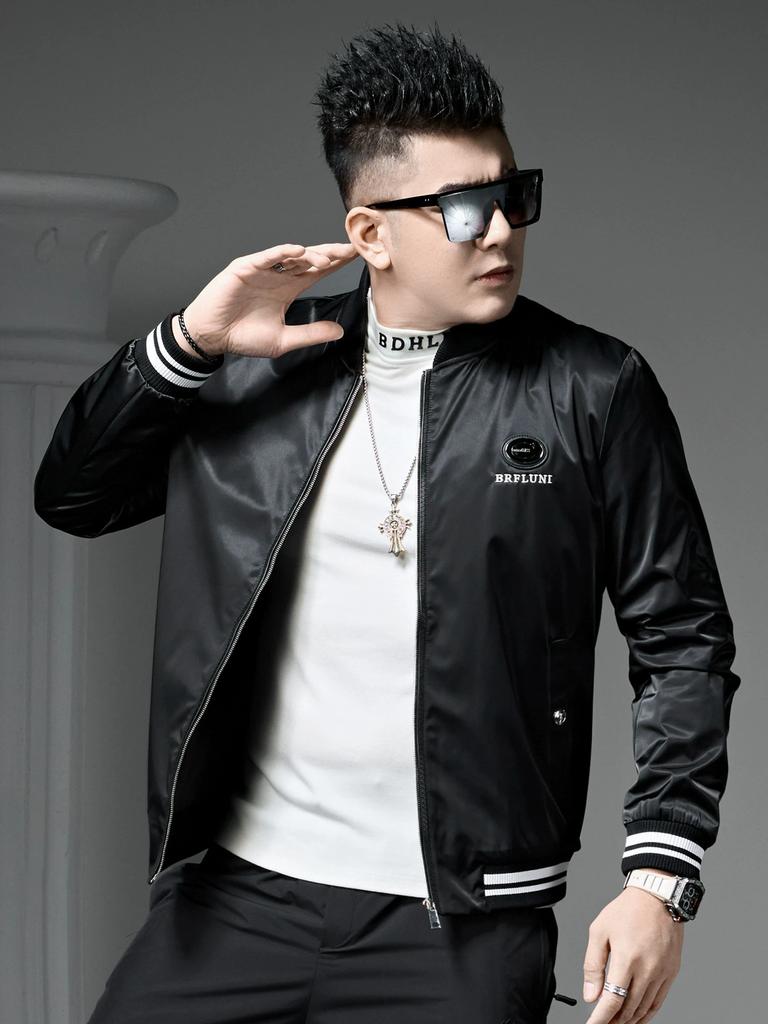 European Style High-End Baseball Jacket for Men, Autumn 2025 New Trendy Letter Embroidery Jacket, Men's Casual Outerwear