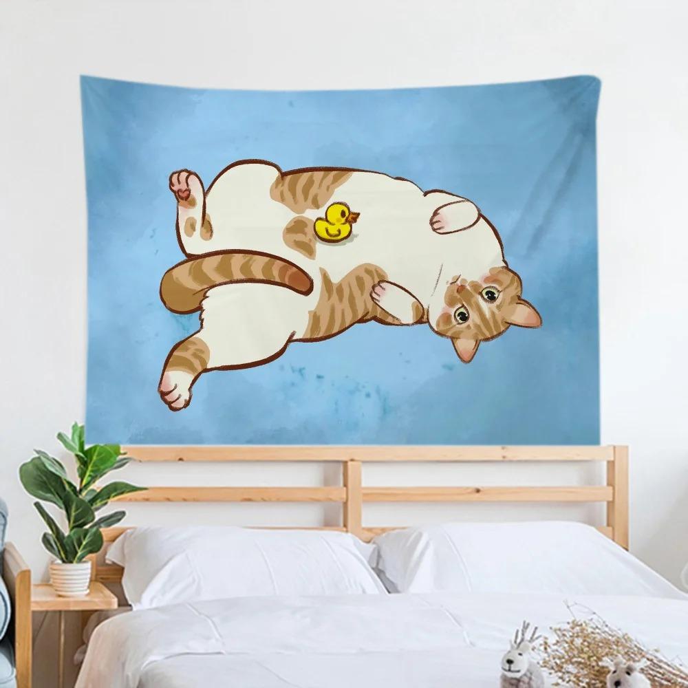 Гобелен «Ленивый кот» для украшения офиса — фото 3