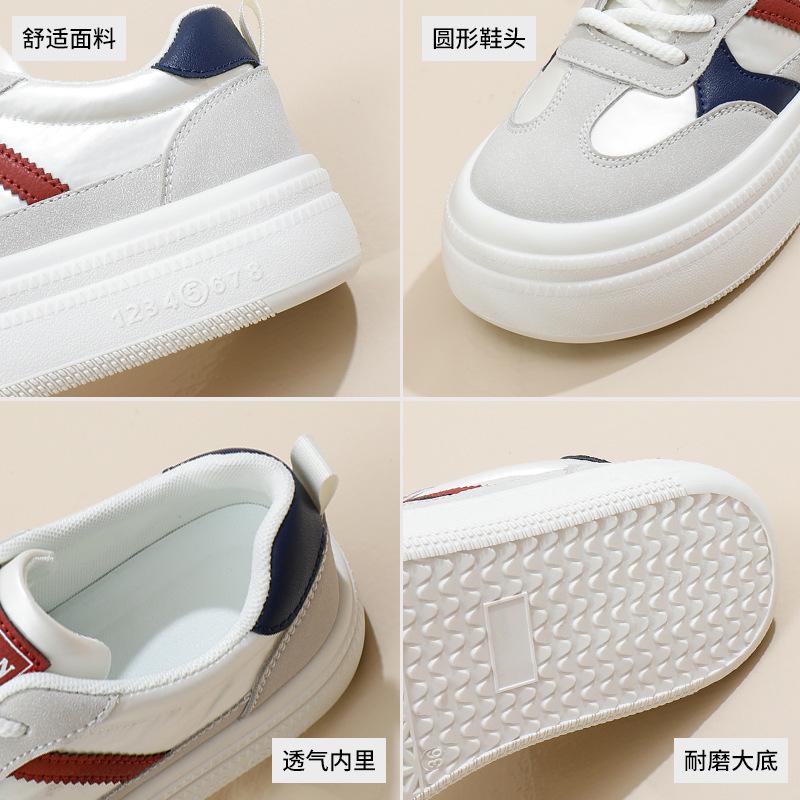 2025 spring little white shoes new Korean version ins female students platform heightening sports board shoes casual street shot K3702
