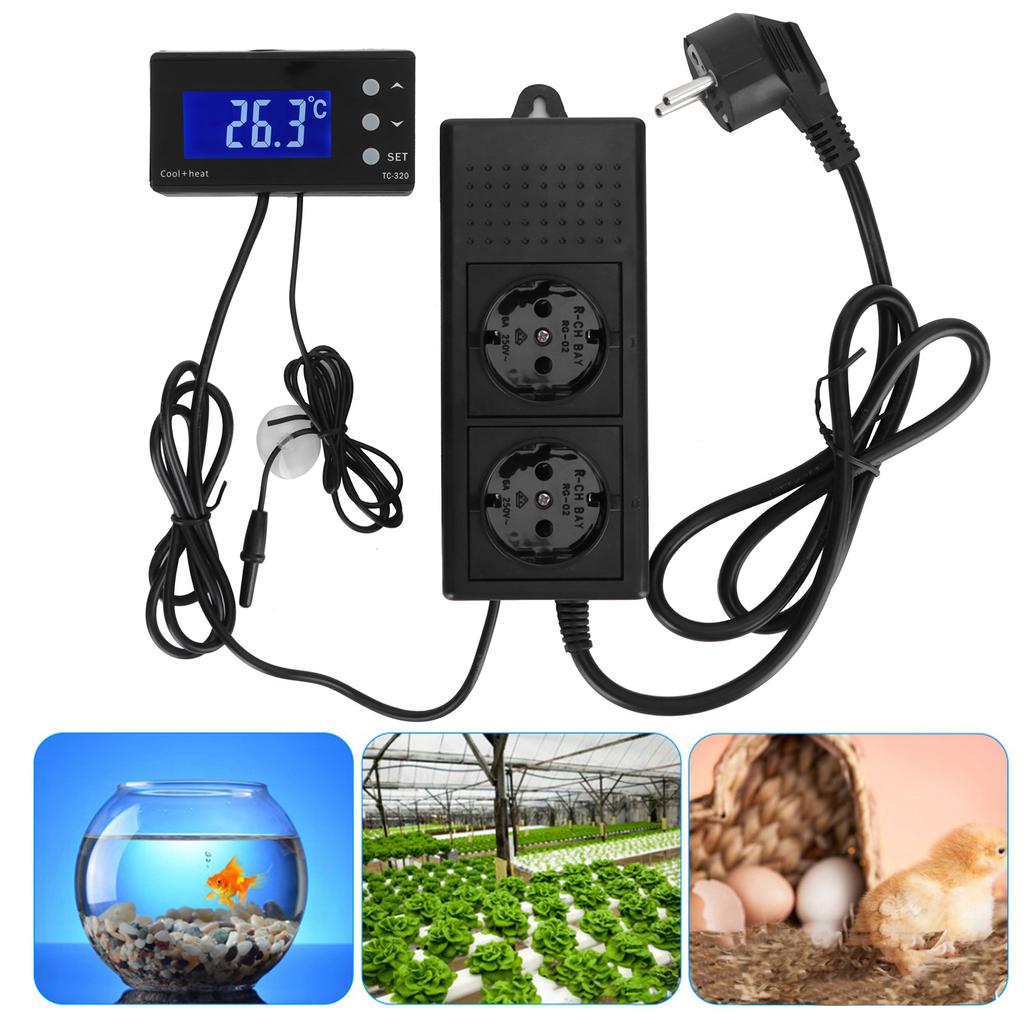 Temperature Controller Thermostat Digital Aquarium Incubator Regulator Controller