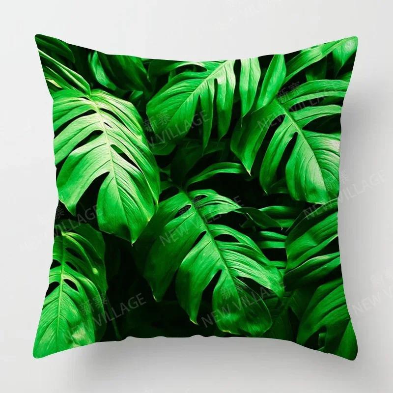 Vikama Nordic-Style Home Decor Cushion Cover Sofa Cushion Cover Modern Style Leaf Plant Cushion Cover Car Seat Cushion Cover