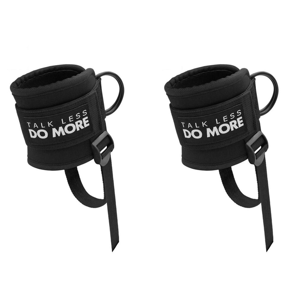 

1 пара регулируемых ремней для лодыжек для канатных тренажеров, фитнес-манжеты для лодыжек, тренажер для наращивания ягодиц, тренажерный зал чёрный