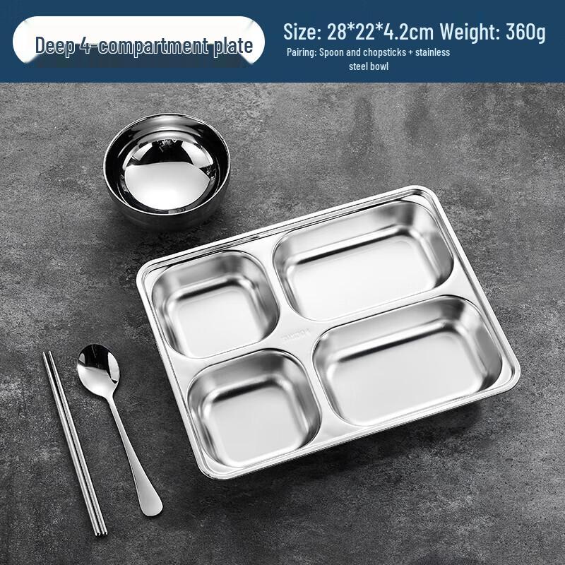 Wuhe 304 Stainless Steel Divided Lunch Box Set