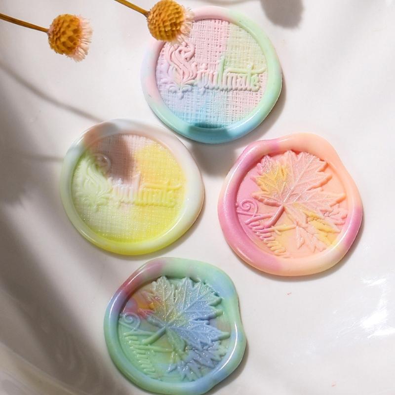 Wax Seal Stamp-Words Phrases Sealing Wax Stamp Flower Sealing Stamp for Envelope Wedding Invitations Card Decorations