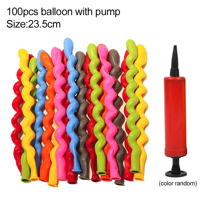 50~200pcs Spiral Balloons Twist Spiraal Latex Balloon Inflatable Toy Unique Wedding Happy Birthday Holiday DIY Decorations TMZ