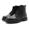 Supener Lottie Zippered Work Boots Black