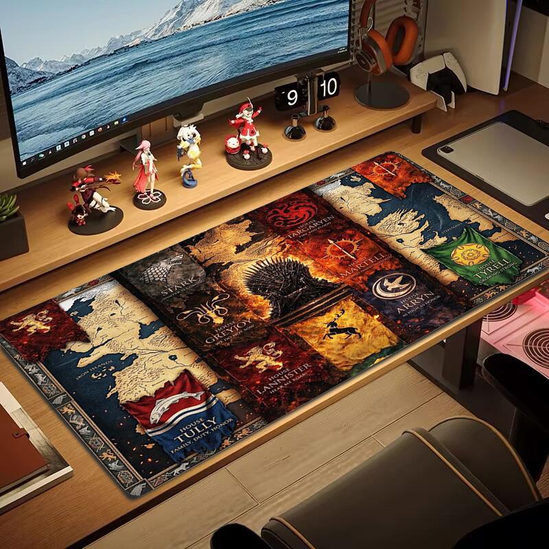 House of Dragon Color Mouse Pad Large Gaming Table Cushion Non-slip Laptop Tablet Big Mousepad XXL Mat Mini PC Playmat With Lock edge