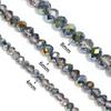 4/6/8mm Austria Rondelle Faceted Crystal Beads Blue Grey Glass Loose Beads For Jewelry Making DIY Bracelets Necklace Accessories