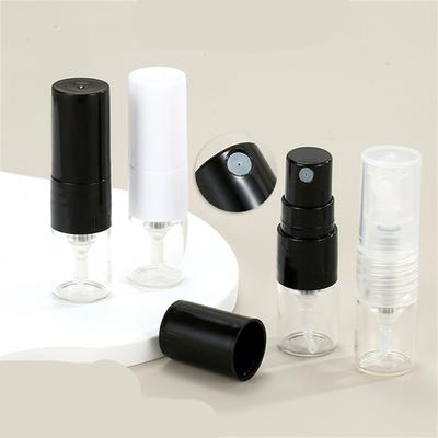 10/50 ks 1 ml černé přenosné skleněné lahvičky na parfém se sprejem, plnitelné vzorkové dávkovače, cestovní pumpičky na parfém, čirá lahvička se sprejem