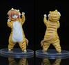 Soybean Catgirl Figurine: Cute Sitting Pose Eating Fish Ornament
