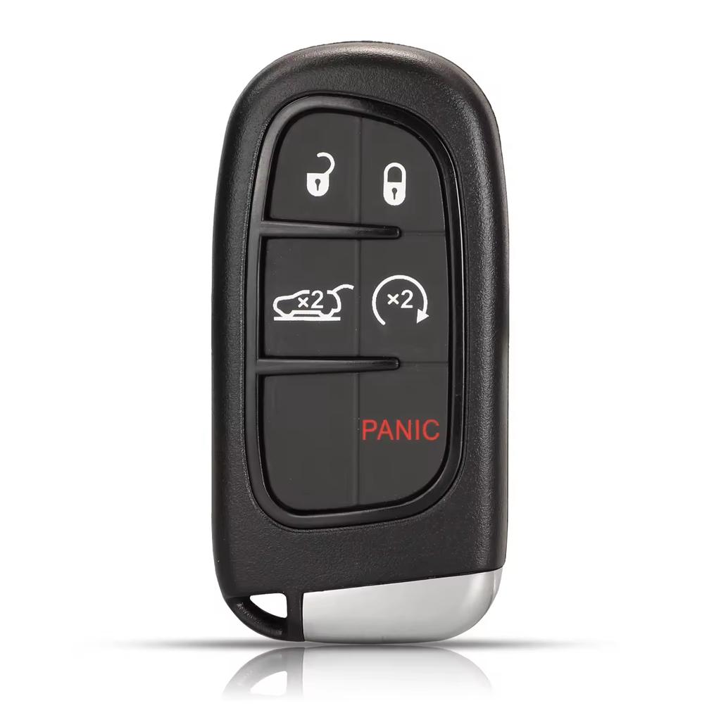 Xjmynb For Jeep Grand Cherokee Dodge Ram 1500 Journey Dart Challenger Durango 2/3/4/5 Buttons Remote Car Key Shell Case Fob