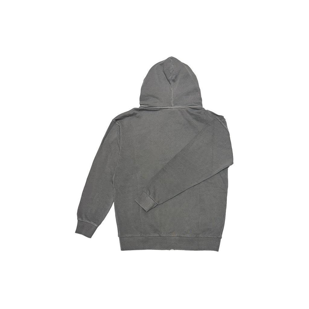 New Era MLB Logo Letter Hooded Zip Washed Vintage Long Sleeve Cardigan American Sweatshirt Unisex Jackets Gray 13789213
