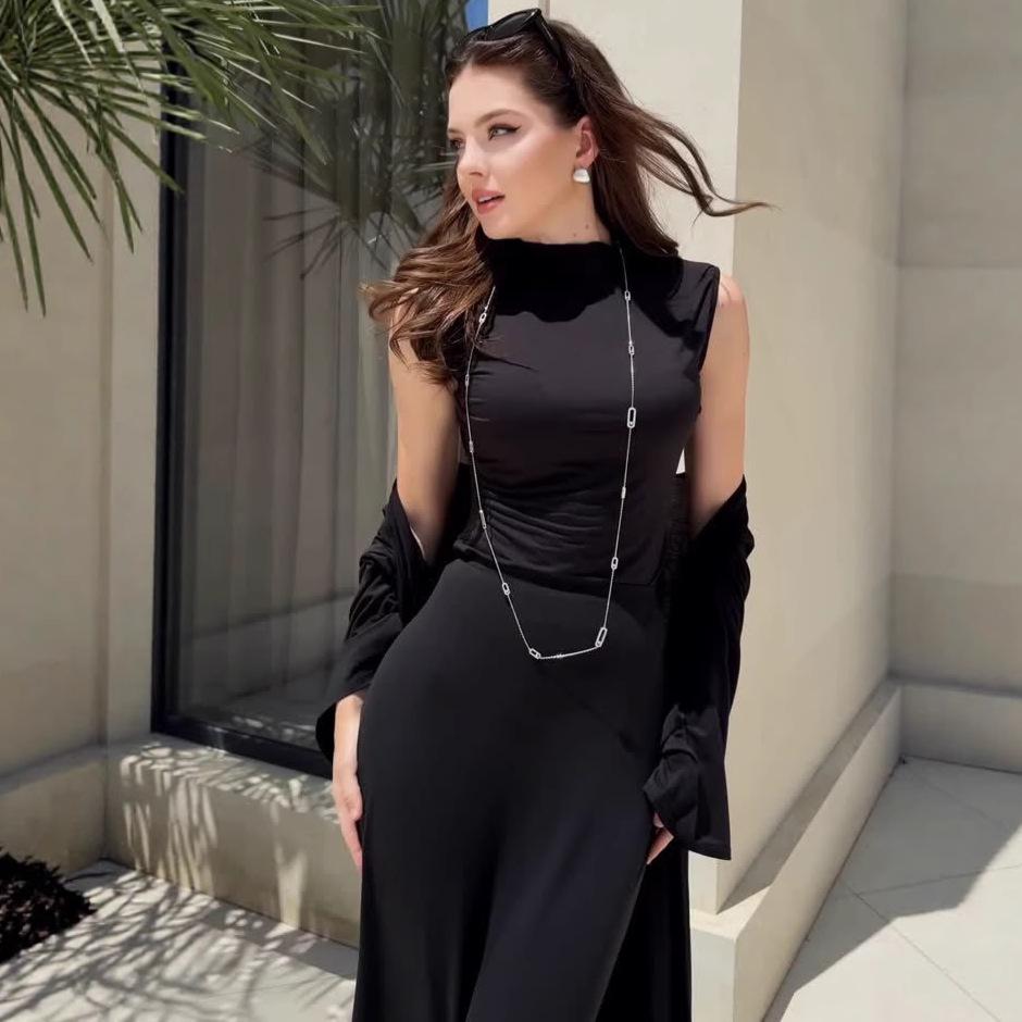 Women's Autumn 2025 Short Sleeve Top, Casual Midi Skirt, & Hooded Jacket Set