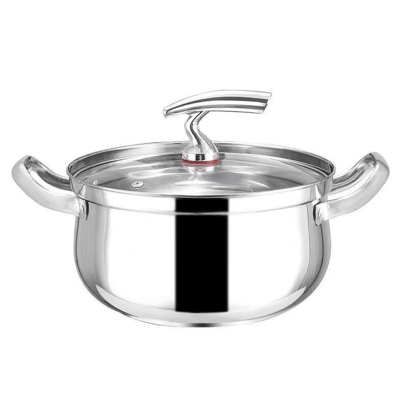 Zhi Shi 24CM Stainless Steel Apple Soup Pot with Steamer