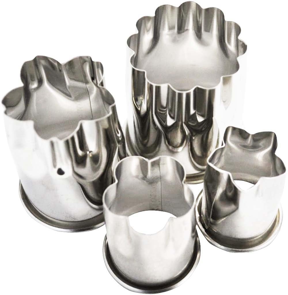 Kai Corporation KAI Stainless Steel Vegetable Cutter Set (Flower Shape, 4 Pieces) Kai House Select Made In Japan DH7126