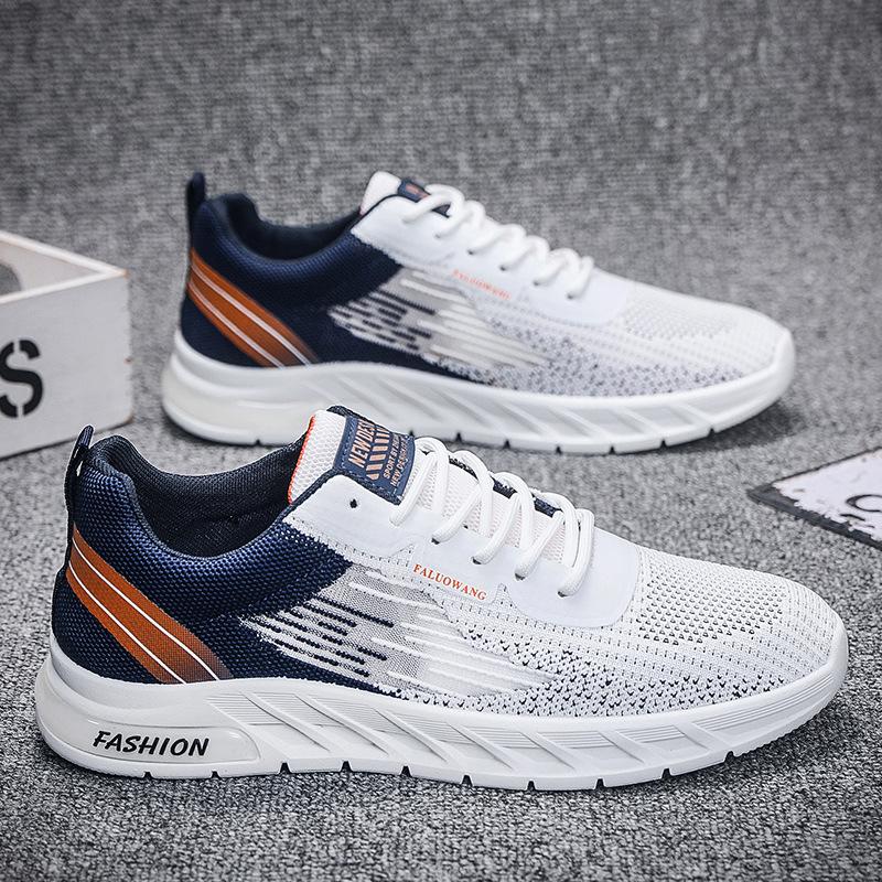 Men's Shoes 2024 Summer New Flying Mesh Surface Breathable Student Casual Low-top Men's Shoes