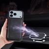 For iPhone 17 Pro Case Card Holder Kickstand PU Leather + TPU Phone Cover