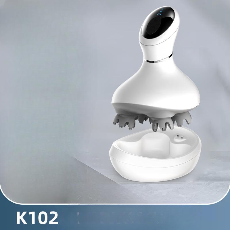 Home Electric Head Massager Rechargeable Waterproof Vibration Kneading Smart Mini Multi-functional Scalp Massager