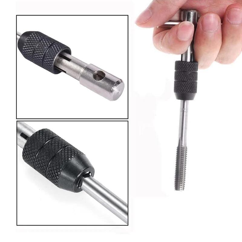 1SET/6pcs M3-M8 Tap Wrench for Adjustable Ratchet Hand, Positive and Reverse Wrench for Silk Tapping Hand Manual Tapping