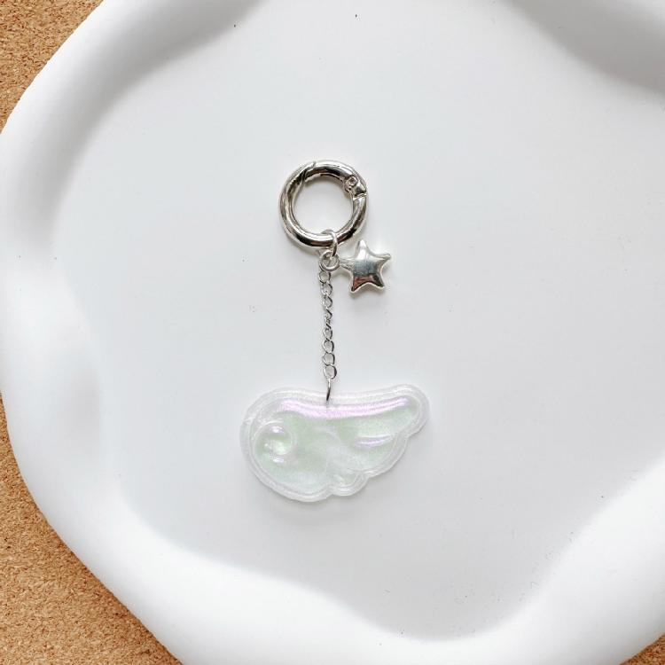 Delicate Acrylic Angel Wing Star Key Ring For Women Keys Organization Inspirational Pocket Charm Sentimental Present
