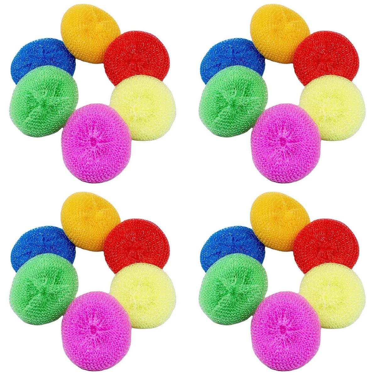 

24 шт./компл. щетки для мытья посуды, сетчатая накладка случайного цвета, сетка для мытья посуды, миска, кастрюля, чашки, губка для чистки кухни, скребок