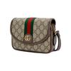 Gucci Ophidia Messenger Bag With Adjustable Shoulder Strap Magnetic Clamshell Zipper Closure Canvas