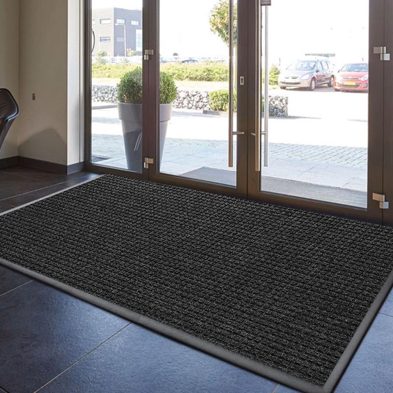 Gray Anti-Slip Commercial Entrance Mat: Wear-Resistant, Thickened Welcome Mat for Entry Doors 40x60 cm