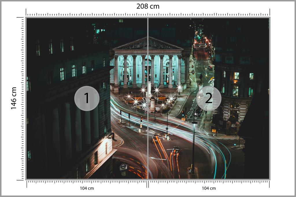 Photomural London At Night Washable Fleece 208x146