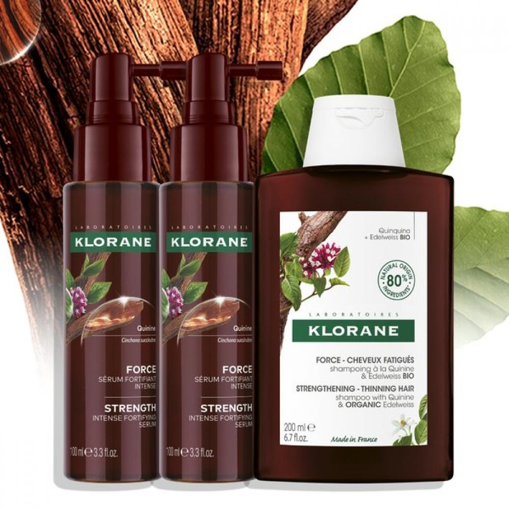 

Хининовая сыворотка для кожи головы 100 мл 2 шт.+Хининовый шампунь с эдельвейсом 200 мл