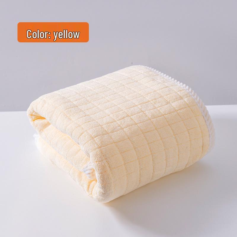 

Exquisite Plaid Coral Fleece Bath Towel: Thick, Absorbent, Quick-Dry, and Hangable 80x40 cm Hand Towel (120g) грязно-белый