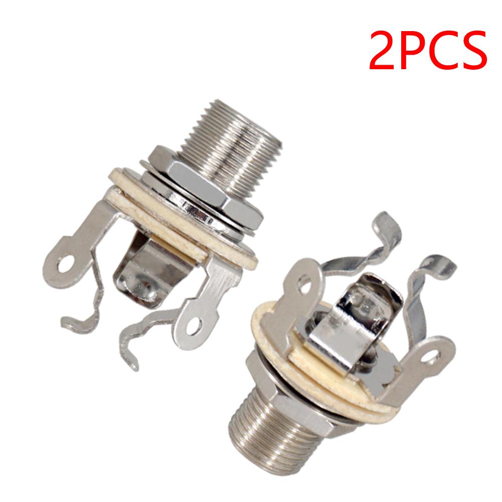 1/4 Inch 6.35Mm Guitar Pickup Output Jack Metal Electric Guitar Mono Jack Mono Output Jack Guitar Parts