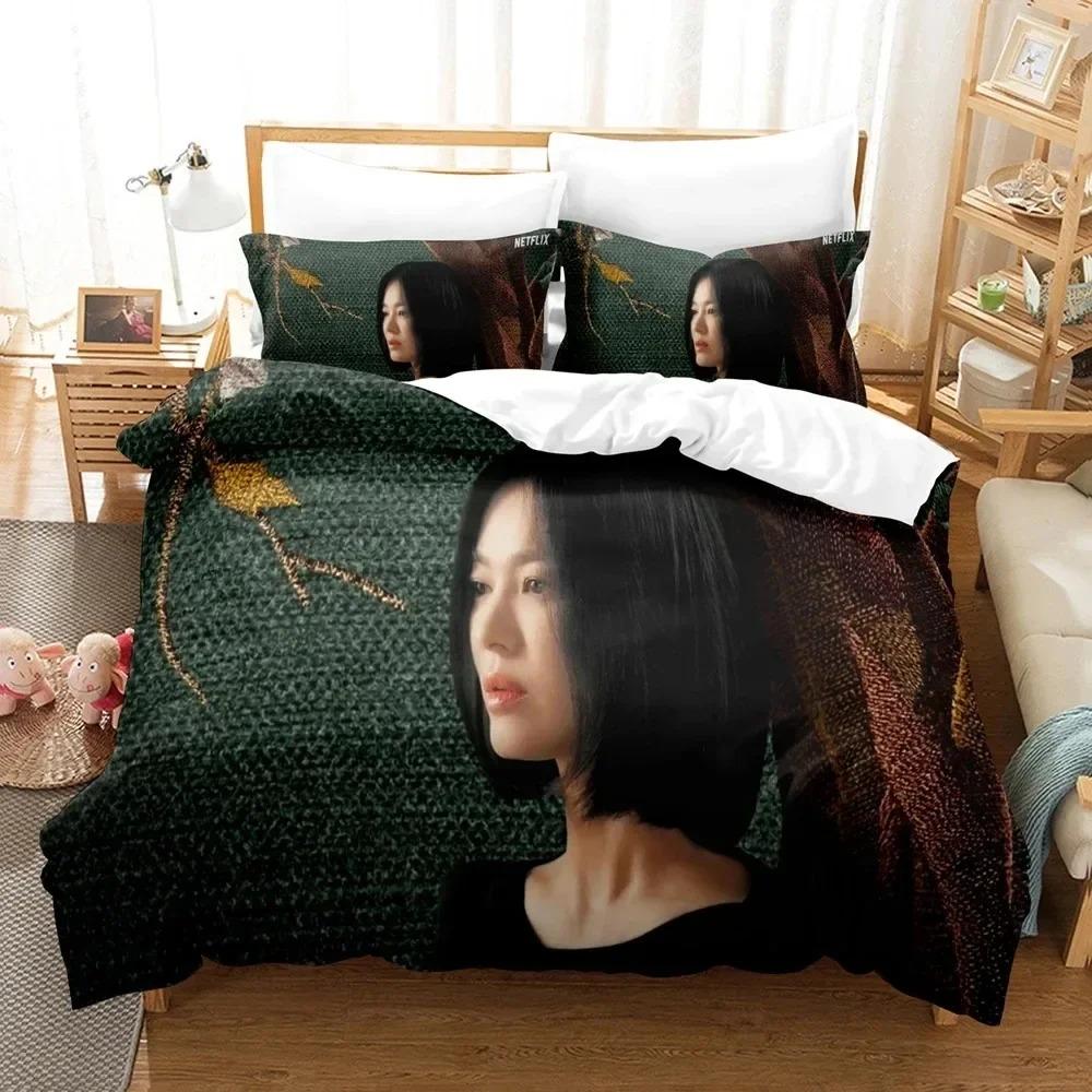 3D Print Dark glory The Glory Beding Set 3D Printed Suitable for Bedrom Soft Duvet Cover Set With Pilowcases Children Kids Home Textile