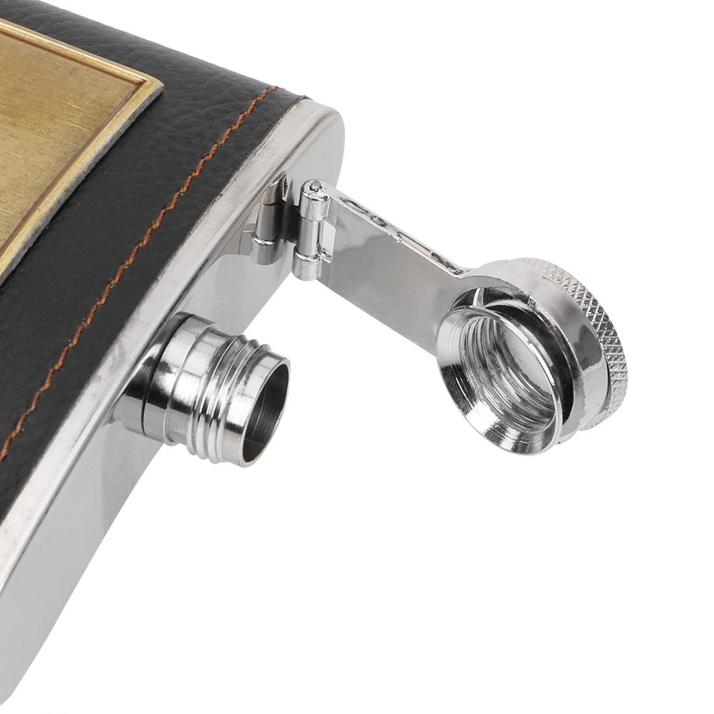 Whisky Vodka Bottle Kit Hip Flasks Drinkware 8oz Stainless Steel with Cups Funnel Anti Slip Portable CCCP Pattern Alcohol Wine Container