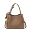 Soft leather bucket bag handbag women's new high-end versatile vegetable basket bag large-capacity shoulder messenger bag
