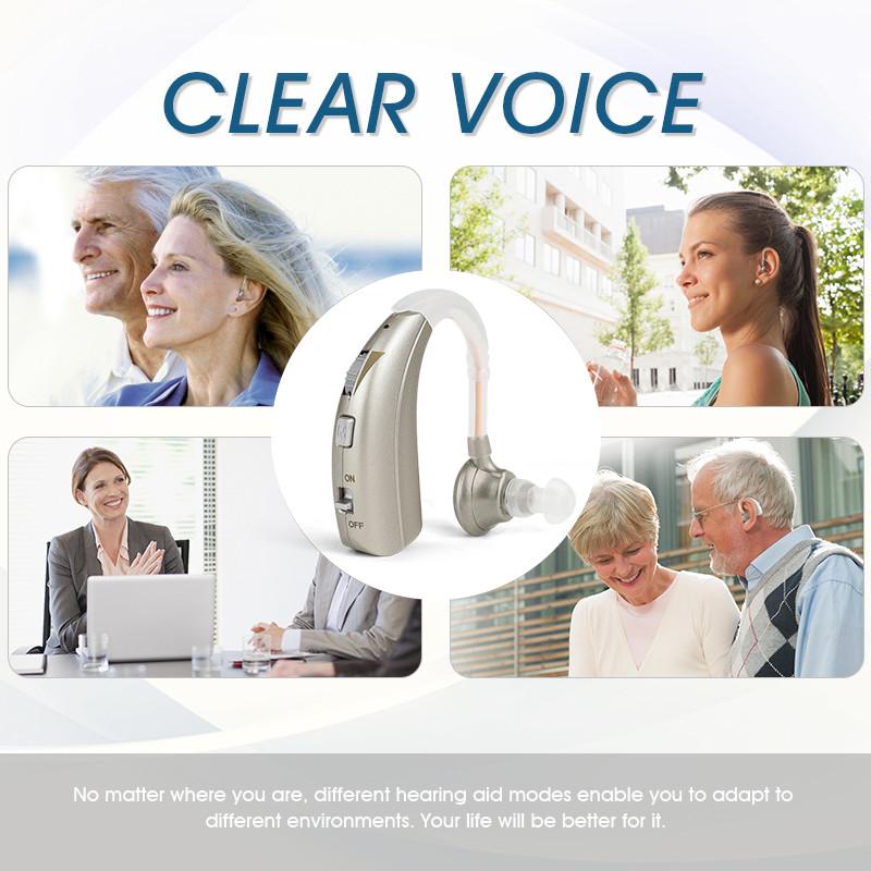 Portable Digital Hearing Aid Rechargeable Noise Reduction Audiphone Multi Segment Audio Mode Hearing Amplifier