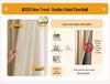 Elegant Double-Sided Chenille Blackout Curtains - High-End Cream Style for Living Room or Bedroom