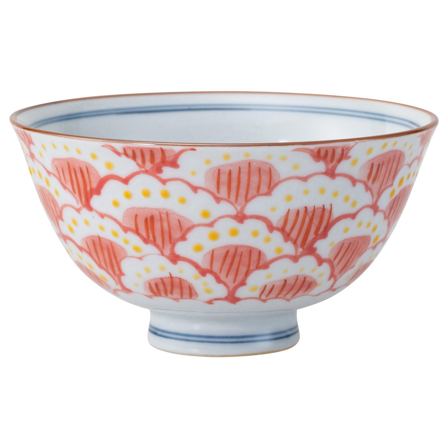 

Arita ware tea diameter petal microwave dishwasher 25417 bowl, approx. 13cm, pattern, red, safe, safe,