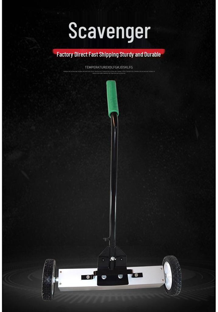 Push-Type Magnetic Sweeper for Workshop Floors