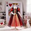 Alice In Wonderland The Red Queen Cosplay Dress For Girls With Polyester Fabric For Costume Parties