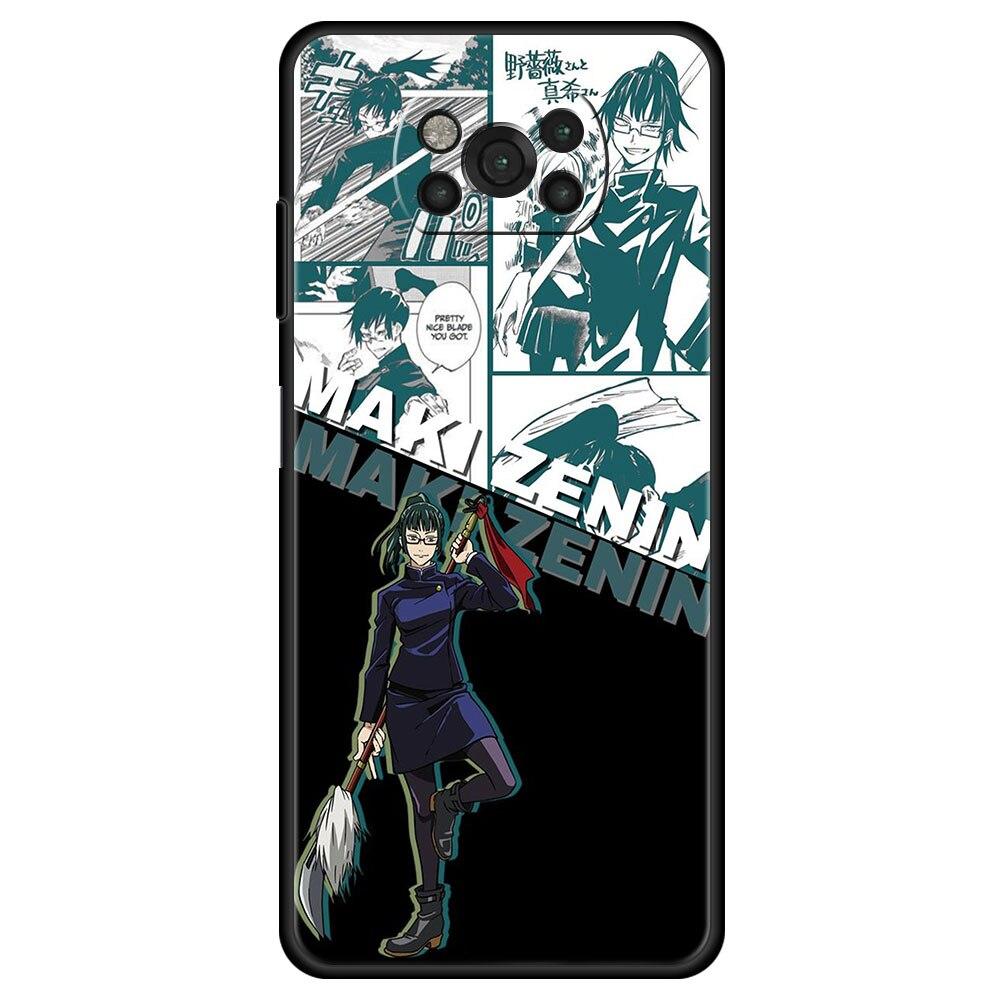 

для Xiaomi poco x3 pro x3nfc pocox3pro Чехол mi 12 12pro 12x 11 lite 11t Funda 9t 10t Крышка Jujutsu kaisen Панда Макизенин Poco F3