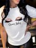 Sparkling Dream Lashes Graphic White T-shirt