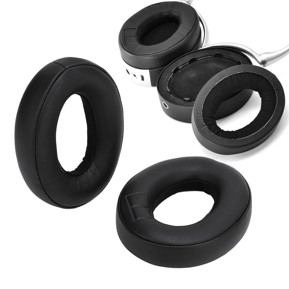 2 Pezzi Morbidi e Comodi Cuscinetti Auricolari Sostitutivi in Pelle Nera Isolamento Acustico Cuscinetti Auricolari Copri Auricolari per Parrot ZIK 1.0