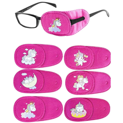 

Mvwarj Eye Patches for Kids, Girls, and Boys, 6 Pieces, Styles for Glasses, Reusable Eye Patches for Lazy Eyes, Amblyopia, and Strabismus (Left Eye, P
