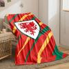 Red Dragon Emblem on Colorful Stripes print blanket soft and cozy perfect for the living room bed sofa or a nap,gift