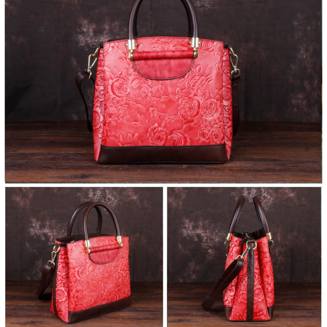 Большая вместительная сумка из коровьей кожи на одно плечо — фото 5